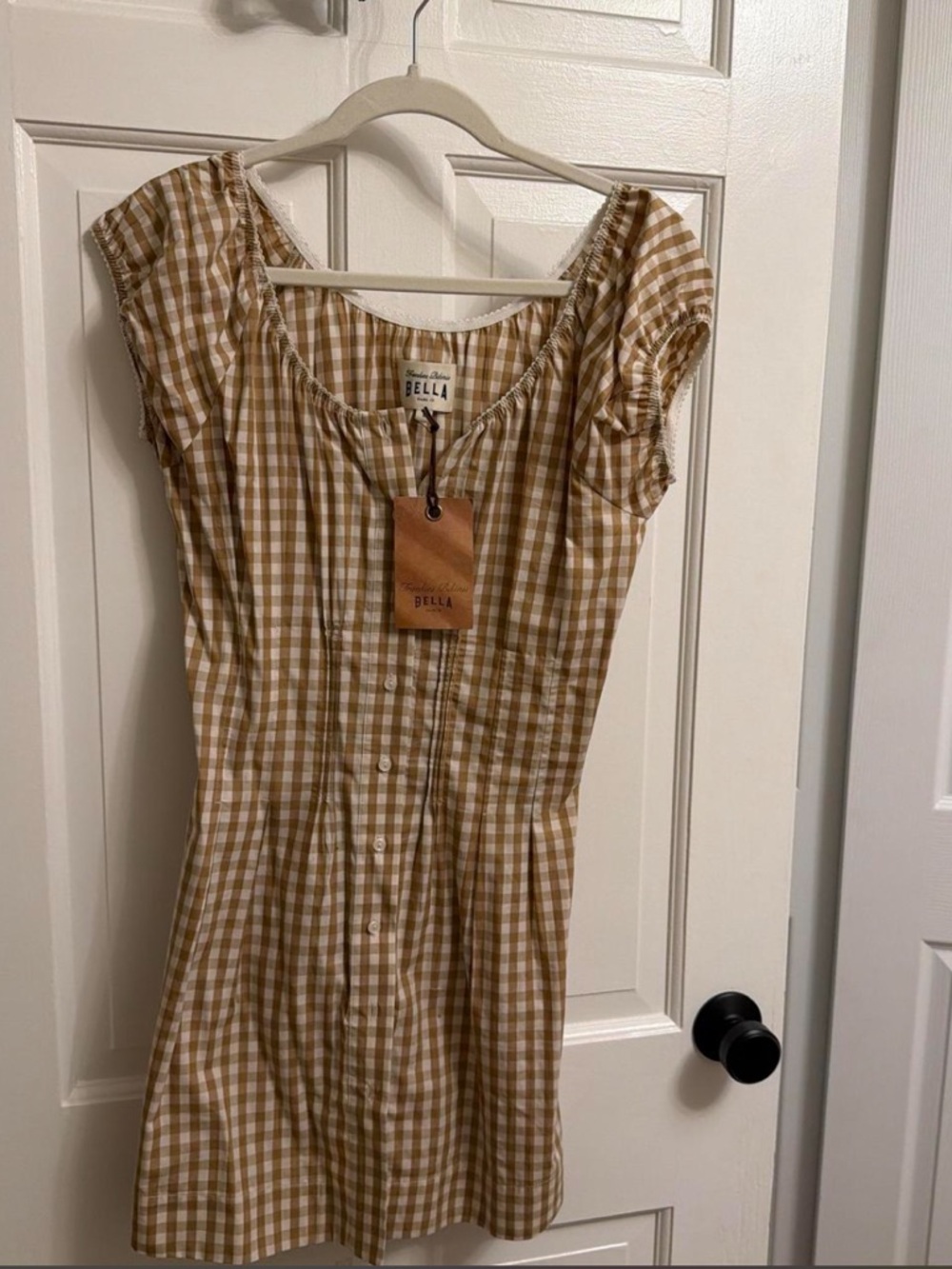 Frankies Bikinis X Bella Hadid Mustang Mini Dress in Rodeo Gingham NWT - Picture 4 of 6